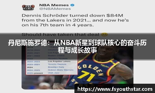 丹尼斯施罗德：从NBA新星到球队核心的奋斗历程与成长故事
